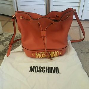 $1850 Authentic Moschino Bucket Bag